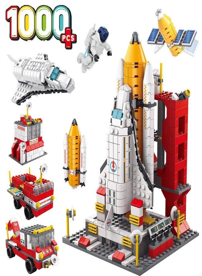 ZIYOSTAR Space Exploration Shuttle Toys for 6 7 8 9 10 11 12 Year Old Kids, 1022PCS 7-in-1 STEM Aerospace Rocket Building Kit for 6-12 Year Old Boys Girls, Best Gifts for Birthday - Image 1
